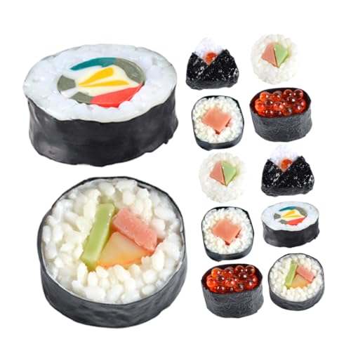 FUNNETOYU 12 Stück Teiliges Simulierte Sushi Modelle aus Langlebigem Realistische Japanische Onigiri und Sushi Dekoration Detailgetreue Nachbildung für Fotografie Restaurant und Kreative FUNNETOYU 12 Stück Teiliges Simulierte Sushi Modelle aus Langlebigem Realistische Japanische Onigiri und Sushi Dekoration Detailgetreue Nachbildung für Fotografie Restaurant und Kreative von FUNNETOYU
