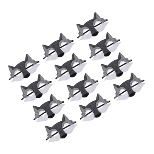 FUNNETOYU 12 Stück Teiliges Wolf Halbgesichts Maskenset aus Weichem Filz Atmungsaktiv Komfortabel und Realistisch für Halloween Cosplay Tierkostüm und Maskenball Party FUNNETOYU 12 Stück Teiliges Wolf Halbgesichts Maskenset aus Weichem Filz Atmungsaktiv Komfortabel und Realistisch für Halloween Cosplay Tierkostüm und Maskenball Party von FUNNETOYU