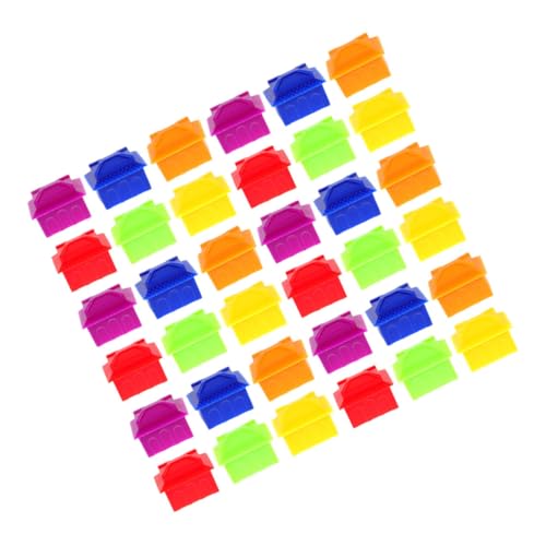 FUNNETOYU 120 Stück Teiliges Kunststoff Schachfiguren Ersatzteile Bunte Kleine Häuser Spielfiguren für Brettspiele Robuste Spielsteine in Farben Kompakte Spielzubehör für Schach und von FUNNETOYU