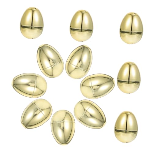 FUNNETOYU 12Stücke Goldene Ostereier aus Kunststoff Befüllbare Dekoration für Ostern Leicht und Langlebig für Partygeschenke Eiersuche oder Kreative Tischdekoration FUNNETOYU 12Stücke Goldene Ostereier aus Kunststoff Befüllbare Dekoration für Ostern Leicht und Langlebig für Partygeschenke Eiersuche oder Kreative Tischdekoration von FUNNETOYU