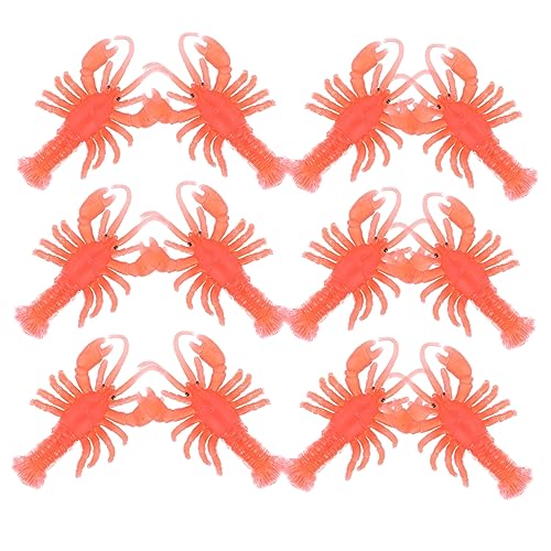 FUNNETOYU 12Stücke Kreative Hummermodelle Aus Umweltfreundlichem Für Interaktives Lernspielzeug Kognitiven Entwicklung Für Sammlungen Und Aquarien Dekoration von FUNNETOYU