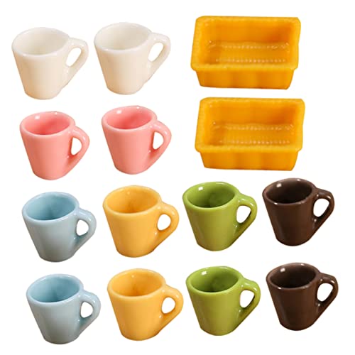 FUNNETOYU 14Stücke Teiliges Kaffeetassen aus Resin Dekoratives Puppenhaus Zubehör für Küchendekoration und Kinderspielzeug für Miniaturlandschaften und Kreative Fotografie FUNNETOYU 14Stücke Teiliges Kaffeetassen aus Resin Dekoratives Puppenhaus Zubehör für Küchendekoration und Kinderspielzeug für Miniaturlandschaften und Kreative Fotografie von FUNNETOYU