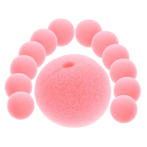 FUNNETOYU 15 Stück Clownsnase Clown Nase Mini WHO Cosplay hupen LED Kind Clown-Schwamm-Nasen-Requisite Clownschwammnase Party-Clown-Requisiten Clown-Versorgung austauschbare Schwammnase Rosa von FUNNETOYU