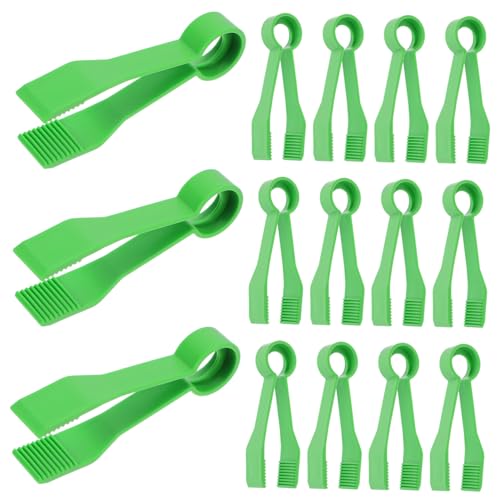 FUNNETOYU 15 Stück Insektenclip Heimschule Bußgeld Pinzette zum Basteln fassen Zupfen Kunststoff pinzette Feinmotorik-Trainingsgerät Pinzette für Experimente Zähltraining Abs Green von FUNNETOYU