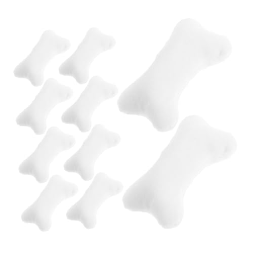 FUNNETOYU 15 Stück Teiliges Mini Kissen Set aus Weichem Polyester Plüsch-knochenform für Puppenhaus Dekoration Niedliche Mini Deko für DIY Spielzimmer Gemütliche Kleine Sofakissen für von FUNNETOYU