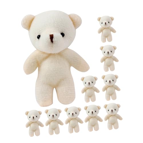 FUNNETOYU 15 Stück Teiliges Mini Plüschbär Weiche Stofftiere Realistische Kleine Bärenanhänger Kuschelige Cartoon Bär Puppen als DIY Deko und für Bastler von FUNNETOYU