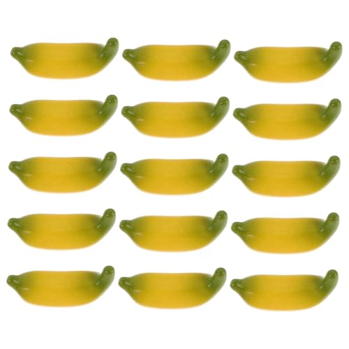 FUNNETOYU 15 Stück Teiliges Mini Realistische Bananen Miniatur Modell DIY Zubehör für Puppenhaus Gartendeko Sammelfiguren von FUNNETOYU