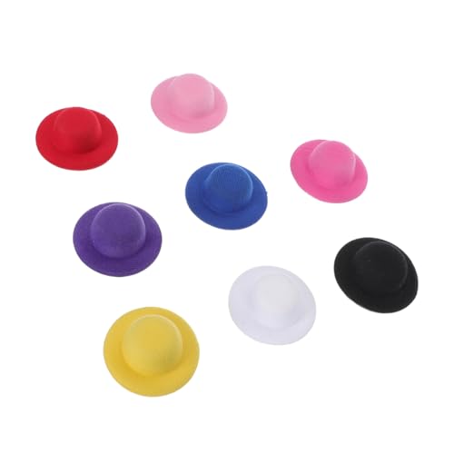 FUNNETOYU 16 Stück Hut selber Machen DIY Puppenhüte Miniaturhüte für Puppen Mini-Zubehör Puppenhutverzierung Miniclips Puppenkleidung Hutverzierung Exquisite Puppe Tops Hut Gezogenes Tuch von FUNNETOYU
