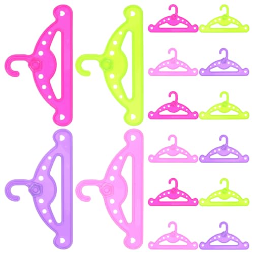 FUNNETOYU 16 Stück Miniatur Puppen Kleiderbügel Bunten Farben für Puppenschränke Zubehör zur Organisation von Puppenkleidung Einfach zu Handhaben für Puppenoutfit FUNNETOYU 16 Stück Miniatur Puppen Kleiderbügel Bunten Farben für Puppenschränke Zubehör zur Organisation von Puppenkleidung Einfach zu Handhaben für Puppenoutfit von FUNNETOYU