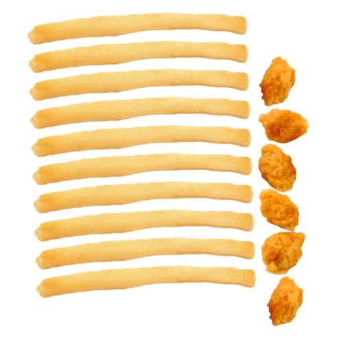 FUNNETOYU 16 Stück Realistische Künstliche Pommes Frites und Chicken Bites Modell für Spielküche Dekoration und Fotorequisiten Flexibel Kombinierbar Lebensnahe Fast Food Simulation FUNNETOYU 16 Stück Realistische Künstliche Pommes Frites und Chicken Bites Modell für Spielküche Dekoration und Fotorequisiten Flexibel Kombinierbar Lebensnahe Fast Food Simulation von FUNNETOYU
