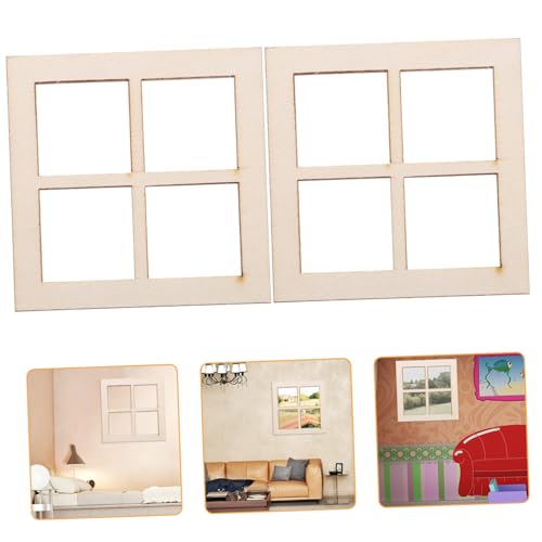 FUNNETOYU 16 Stück Teiliges Mini Puppenhaus Fenster aus Naturbelassenem Holz Realistische Fach Fensterrahmen für DIY Puppenhaus Zubehör und Mikrolandschaft Langlebig und Vielseitig FUNNETOYU 16 Stück Teiliges Mini Puppenhaus Fenster aus Naturbelassenem Holz Realistische Fach Fensterrahmen für DIY Puppenhaus Zubehör und Mikrolandschaft Langlebig und Vielseitig von FUNNETOYU