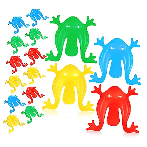 FUNNETOYU 16 Stück Teiliges Springfrosch Bunte Froschfiguren Hüpfende Party Geschenkideen für Jungen und Mädchen Robustes Einfach zu Bedienendes Kinderspielzeug von FUNNETOYU