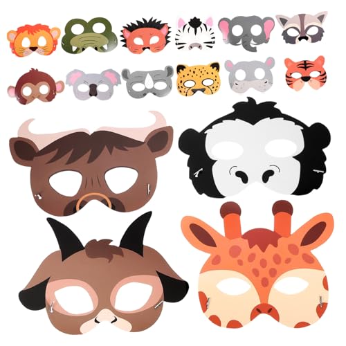 FUNNETOYU 16 Stück Tierpapiermaske Tiere Neuheit Tiermaske Geburtstagsdekorationen Kind Die pj Zu halloween costume halloween kleidung faschingsmasken Party Gefälligkeiten Tiermasken FUNNETOYU 16 Stück Tierpapiermaske Tiere Neuheit Tiermaske Geburtstagsdekorationen Kind Die pj Zu halloween costume halloween kleidung faschingsmasken Party Gefälligkeiten Tiermasken von FUNNETOYU