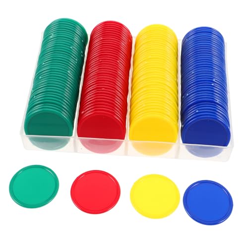 FUNNETOYU 160 Stück Teiliges Bunte Plastik-Bingo-Chips Kleine Lernmünzen für Interaktive Belohnungstoken Robustes Material für Mathematik Klassenzimmeranreize und Spielerische von FUNNETOYU