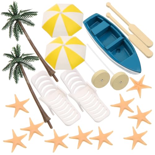 FUNNETOYU 17 Stück Mini Stranddekoration Set Teilig Miniatur Liegestühle Sonnenschirme Deko Zubehör für Garten und Puppenhaus Accessoires für Kreative Strandlandschaften Zufällige Farbe FUNNETOYU 17 Stück Mini Stranddekoration Set Teilig Miniatur Liegestühle Sonnenschirme Deko Zubehör für Garten und Puppenhaus Accessoires für Kreative Strandlandschaften Zufällige Farbe von FUNNETOYU