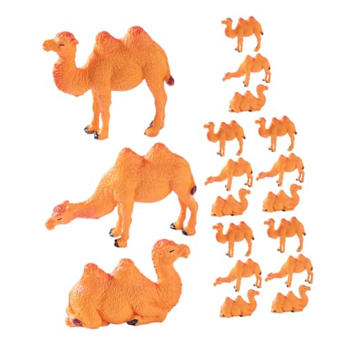 FUNNETOYU 18 Stück Teiliges Mini Kamel Realistische Tierfiguren Detailreiche Miniatur Dekoration für DIY Mikro Landschaften Kompakt für Schreibtisch und Gemischte von FUNNETOYU