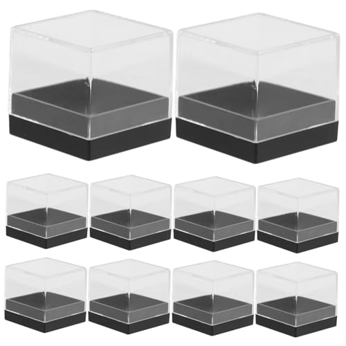 FUNNETOYU 18 Stück Teiliges Transparentes Mini Display Box Quadratisch aus Robustem Kunststoff mit Schutzdeckel für Mineralien Edelsteine Schmuck Münzen und Kleine Sammlerstücke FUNNETOYU 18 Stück Teiliges Transparentes Mini Display Box Quadratisch aus Robustem Kunststoff mit Schutzdeckel für Mineralien Edelsteine Schmuck Münzen und Kleine Sammlerstücke von FUNNETOYU