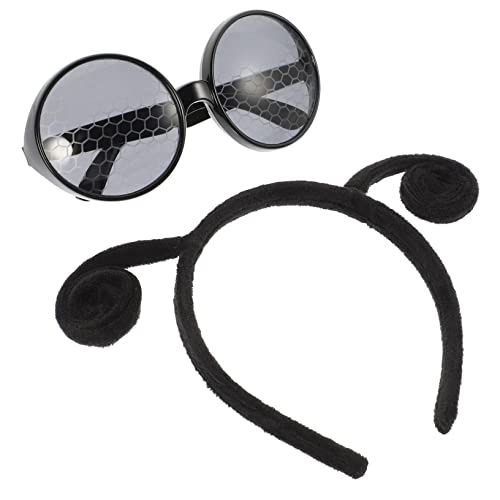 FUNNETOYU 1satz Antennen-haarband Und Brille Insekten-kostümzubehör Für Cosplay Party-dekoration Accessoires Für Karneval Halloween Und Festlichkeiten von FUNNETOYU