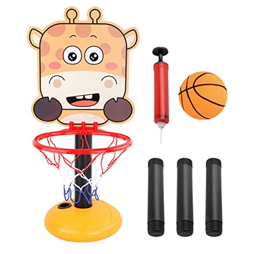FUNNETOYU 1Satz Basketballrahmen Einstellbarer Cartoon Basketballkorb für Jungen und Mädchen Indoor Outdoor Fördert Motorische Fähigkeiten und Hand Augen Koordination von FUNNETOYU