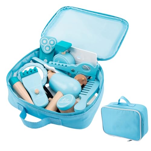 FUNNETOYU 1Satz Friseurset aus Holz Teiliges Friseurtäuschung für Jungen und Haarschnitt und Pflegewerkzeugen für Kreatives Rollenspiel und Lernspaß FUNNETOYU 1Satz Friseurset aus Holz Teiliges Friseurtäuschung für Jungen und Haarschnitt und Pflegewerkzeugen für Kreatives Rollenspiel und Lernspaß von FUNNETOYU