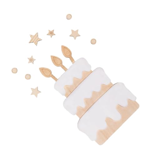 FUNNETOYU 1Satz Holz Geburtstags Wandaufkleber Dekorative Holzschilder für Babyparty Wand Hintergrund Dekoration für Geburtstagspartys und Fotohintergründe Installieren von FUNNETOYU