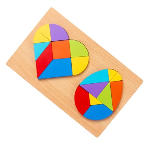 FUNNETOYU 1Satz Pädagogisches Tangram Herz und Ei Form Puzzle aus Holz für Geometrisches Fädelspiel Kreativität und Motorischen Fähigkeiten für Jahre FUNNETOYU 1Satz Pädagogisches Tangram Herz und Ei Form Puzzle aus Holz für Geometrisches Fädelspiel Kreativität und Motorischen Fähigkeiten für Jahre von FUNNETOYU