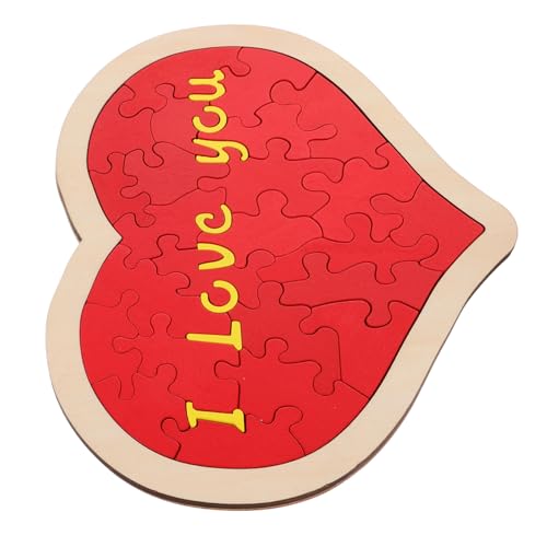 FUNNETOYU 1Satz Romantisches Puzzle Für Valentinstag Hochzeit Und Kreatives Holzspielzeug Dekoration Für Großer Herzform von FUNNETOYU