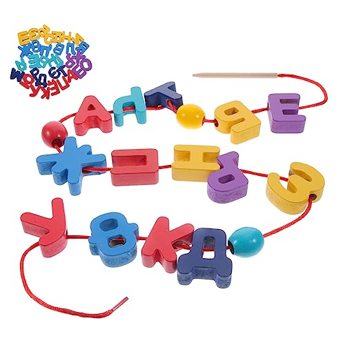 FUNNETOYU 1satz Russisches Alphabet Lernspielzeug Für Kleinkinder Holzspielzeug Sprachentwicklung Handlich Und Leicht Für Vorschule Und Unterwegs Unterstützt Feinmotorik Und von FUNNETOYU