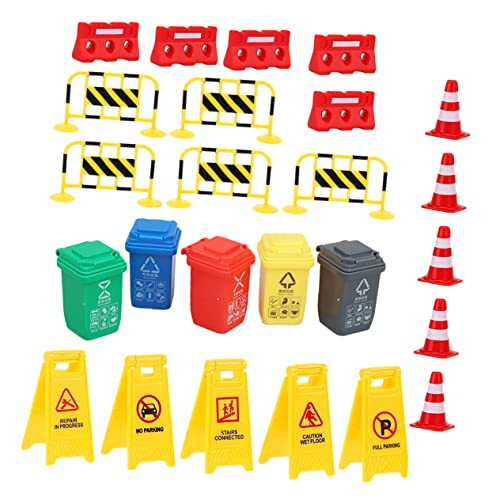 FUNNETOYU 1Satz Verkehrszeichen Für Teiliges Mit Eislauf Trainingskegeln Barrikadenschild Modellen Roten Und Gelben Verkehrshindernissen Form Warnschildern Und Mülltonnen FUNNETOYU 1Satz Verkehrszeichen Für Teiliges Mit Eislauf Trainingskegeln Barrikadenschild Modellen Roten Und Gelben Verkehrshindernissen Form Warnschildern Und Mülltonnen von FUNNETOYU