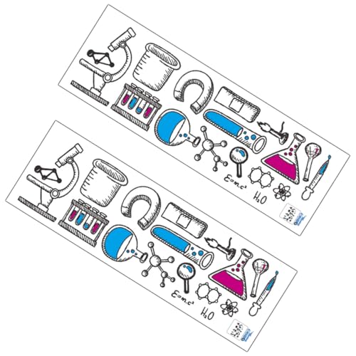 FUNNETOYU 2 Blätter Chemische Elemente Wandtattoos Selbstklebende Labor Wandaufkleber aus PVC Abziehbar für Klassenzimmer Wohnzimmer und Heimdekoration Einfache Anbringung Glatten von FUNNETOYU