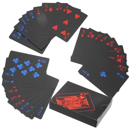 FUNNETOYU 2 Boxen wasserdichte Pokerkarten PVC Schwarz Rot Blau Kompaktes Kartenspiel Gesellschaftsspiel Erwachsene Party Spielspaß FUNNETOYU 2 Boxen wasserdichte Pokerkarten PVC Schwarz Rot Blau Kompaktes Kartenspiel Gesellschaftsspiel Erwachsene Party Spielspaß von FUNNETOYU