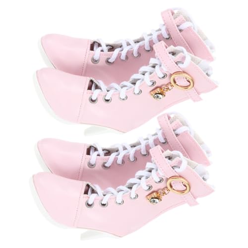FUNNETOYU 2 Paare Mini Puppen Schuhe Hohe Stiefel Elegante Miniatur High Heels Mode Puppenaccessoires Für Puppen Zum Ankleiden von FUNNETOYU