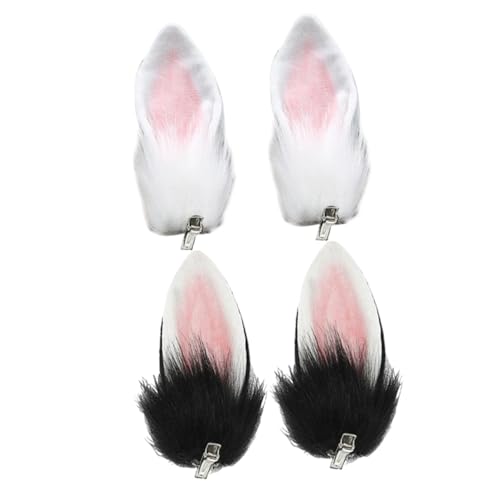 FUNNETOYU 2 Paare Plüsch Hasenohren Haarklammern Kuschelige Bunny Ohr Haarspangen Cosplay Party Kopfschmuck für Erwachsene Wiederverwendbare Kostüm Accessoires Weiche Felloptik Niedlich und FUNNETOYU 2 Paare Plüsch Hasenohren Haarklammern Kuschelige Bunny Ohr Haarspangen Cosplay Party Kopfschmuck für Erwachsene Wiederverwendbare Kostüm Accessoires Weiche Felloptik Niedlich und von FUNNETOYU