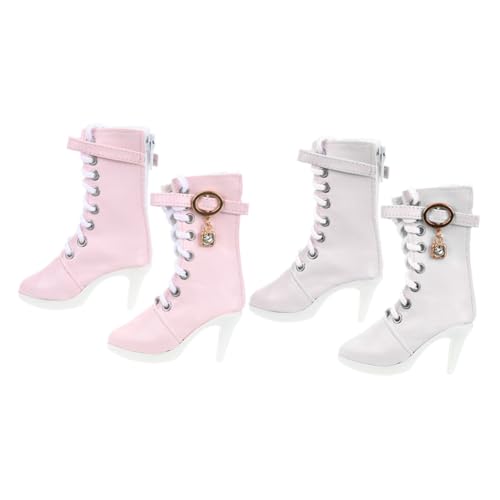 FUNNETOYU 2 Paare Puppen High Heels Stiefel für Mädchen Miniatur Prinzessin Dress Up Schuhe Modische Präzise Gefertigte Doll Boots Kompatibel mit Meisten Puppen Vielseitige Styling Optionen FUNNETOYU 2 Paare Puppen High Heels Stiefel für Mädchen Miniatur Prinzessin Dress Up Schuhe Modische Präzise Gefertigte Doll Boots Kompatibel mit Meisten Puppen Vielseitige Styling Optionen von FUNNETOYU