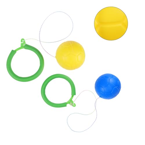 FUNNETOYU 2 STÜCK Hüpfball Sprungring Fitnessspielzeug Elastisch Bunte Bälle Outdoor Indoor für Mädchen Jungen Zufällige Farbe Zufällige Farbe von FUNNETOYU