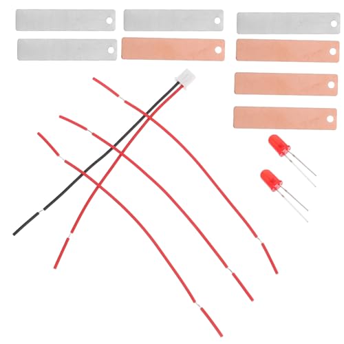 FUNNETOYU 2 Sätze DIY Fruchtbatterie Experimentierkit mit Kupfer Elektroden Kartoffel Zitronen Schaltkreis Bausatz mit LED Physik Lernspielzeug für Familienunterricht von FUNNETOYU