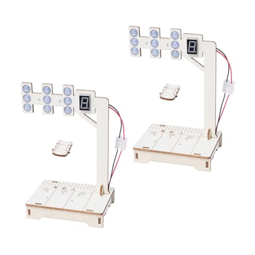 FUNNETOYU 2 Sätze DIY Stem Ampel Bausatz Holz Verkehrsampel Modell für Jugendliche Pädagogisches Experiment mit Einfacher Programmierung für Spielerisches Lernen und Praktische von FUNNETOYU