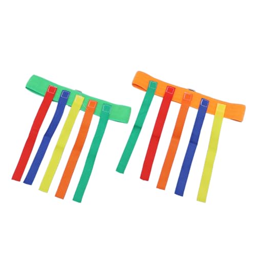 FUNNETOYU 2 Sätze Interaktiver Pull Tail Gürtel Sensomotorisches Training Draußen für Mädchen Jungen Kindergarten Eltern Junge Mädchen Spiel Spaß mit Abreißschwänzen Zufällige Farbe von FUNNETOYU