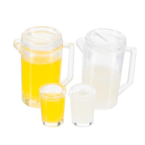 FUNNETOYU 2 Sätze Mini Pitcher Set für Puppenhaus Teiliges Set aus Mini Milch und Saftkännchen für Dekoration von Wohnzimmer Schlafzimmer oder Bäckerei FUNNETOYU 2 Sätze Mini Pitcher Set für Puppenhaus Teiliges Set aus Mini Milch und Saftkännchen für Dekoration von Wohnzimmer Schlafzimmer oder Bäckerei von FUNNETOYU