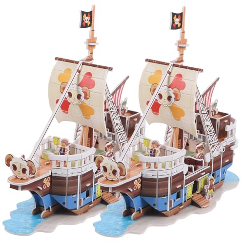 FUNNETOYU 2 Sätze Papierpuzzle Piratenschiff Modellbausatz DIY Segelboot Puzzle für Erwachsene und Lernspielzeug Kreatives Heimdekor FUNNETOYU 2 Sätze Papierpuzzle Piratenschiff Modellbausatz DIY Segelboot Puzzle für Erwachsene und Lernspielzeug Kreatives Heimdekor von FUNNETOYU