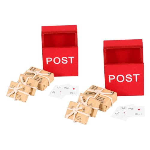 FUNNETOYU 2 Sätze Puppenhaus Miniatur Briefkasten Set mit Posttasche und Postkarte Realistische Mailbox Puppenhaus Möbel Robustes für Sammler Teiliges Set FUNNETOYU 2 Sätze Puppenhaus Miniatur Briefkasten Set mit Posttasche und Postkarte Realistische Mailbox Puppenhaus Möbel Robustes für Sammler Teiliges Set von FUNNETOYU