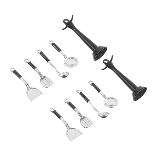 FUNNETOYU 2 Sets Puppenhausküchenmodell Küchenbedarf Mini Küchenutensilien Mini Puppenhauszubehör Legierung Schwarz FUNNETOYU 2 Sets Puppenhausküchenmodell Küchenbedarf Mini Küchenutensilien Mini Puppenhauszubehör Legierung Schwarz von FUNNETOYU