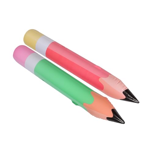 FUNNETOYU 2 Stück Aufblasbare Bleistiftballons Riesige PVC Bleistift Dekoration für Geburtstagsfeiern Schulveranstaltungen und Klassenzimmer Dekoration Grün Rot von FUNNETOYU