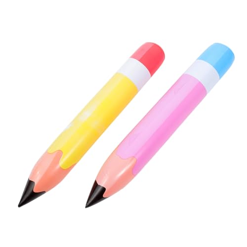 FUNNETOYU 2 Stück Aufblasbare Buntstifte Dekoration Riesig Kindergeburtstag Party Deko PVC Geburtstagsfeier Schulparty Zubehör Kreative Auffällige Luftballon Bleistift Requisiten von FUNNETOYU