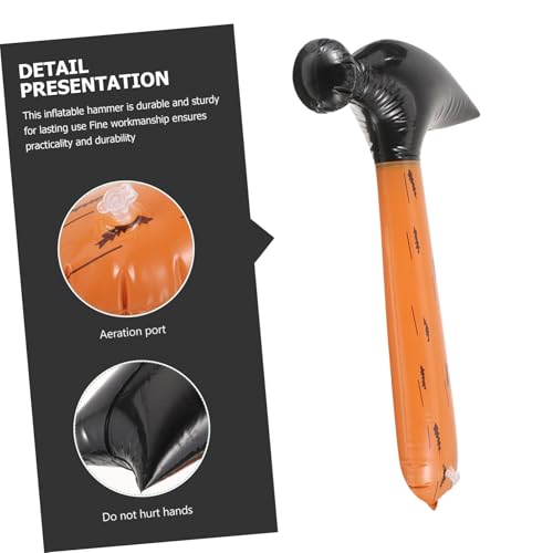 FUNNETOYU 2 Stück Aufblasbarer Hammer mit Großem Griff Robustes Material Realistisch und Lustig Kinderfreundlich für Poolparty Geburtstag und Spielspaß Drinnen und Draußen von FUNNETOYU