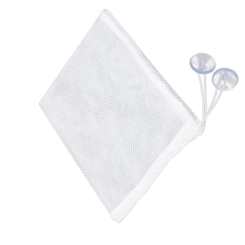 FUNNETOYU 2 Stück Badespielzeug Aufbewahrungsnetz mit Saugnapf Langlebiger Mesh Organizer für Kinderbad Wasserablaufend Platzsparend für Badezimmer und Badewanne Weiß von FUNNETOYU