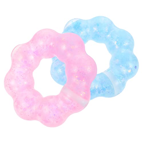 FUNNETOYU 2 Stück Bunte Squeeze Armbänder Fidget aus PVC Stressabbauende Sensorik für Erwachsene Tragbare Leichte Beruhigungsspielzeuge in Zufälligen Farben Zufällige Farbe Zufällige Farbe von FUNNETOYU
