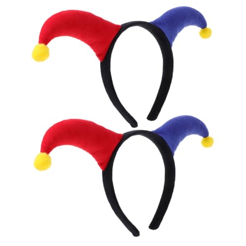 FUNNETOYU 2 Stück Clown-Stirnband thematisiert Cosplay-Stirnband Clown-Hut-Stirnbänder Die Erwachsene Halloween-Haarbänder Clown-Thema-Haarband Lustige Clown -Kopfbedeckung Clown -Stütze Abs von FUNNETOYU