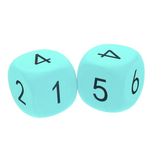 FUNNETOYU 2 Stück Große Eva Schaumstoffwürfel Weiche Übergroße Würfel mit Abgerundeten Ecken für Partyspiele Klassenzimmer Lernaktivitäten und Unterrichtsspiele von FUNNETOYU