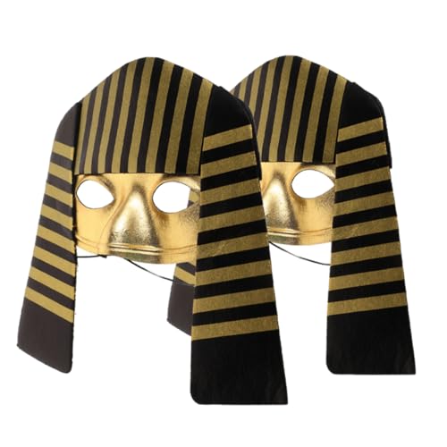 FUNNETOYU 2 Stück Halloween-masken Für Kinder, Ägyptische -cosplay-masken, Ideal Für Cosplay-party-dekorationen Und Bühnenauftritte FUNNETOYU 2 Stück Halloween-masken Für Kinder, Ägyptische -cosplay-masken, Ideal Für Cosplay-party-dekorationen Und Bühnenauftritte von FUNNETOYU